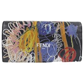 Fendi-x Noel Fielding Continental-Geldbörse  7M0264 0AH8Q.-Schwarz