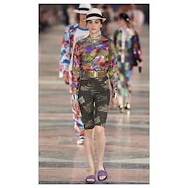 Chanel-Chanel 17C Coco Cuba Cruise Runway Suéter Multicolor Verde FR 42-Multicolor