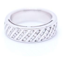 Autre Marque Anillo  en Oro Blanco con Diamantes Blanco
