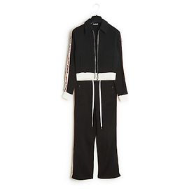 Miu Miu Completo in cotone nero e logo FR36 Nero