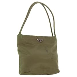 Prada-PRADA Shoulder Bag Nylon Khaki Auth ac2422-Khaki