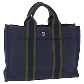 Hermès-HERMES Fourre Tout PM Borsa a mano Tela Navy Auth bs9548-Blu navy