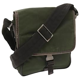 Prada-PRADA Shoulder Bag Nylon Khaki Auth 58829-Khaki