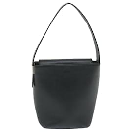 Autre Marque-Burberrys Shoulder Bag Leather Black Auth ep2237-Black