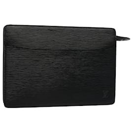 Louis Vuitton-LOUIS VUITTON Epi Pochette Homme Clutch Bag Black M52522 LV Auth ep2149-Black