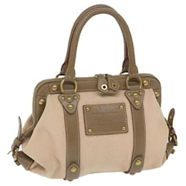 Louis Vuitton-LOUIS VUITTON Antigua Sac De Nuit MM Handtasche Beige M48826 LV Auth-Folge2232-Beige