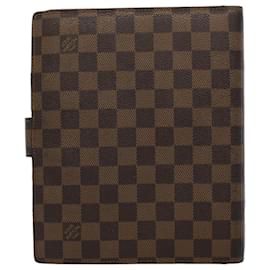 Louis Vuitton-LOUIS VUITTON Damier Ebene Agenda GM Day Planner Cover R20107 Autenticação de LV 58861-Outro