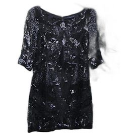 Robe à sequins noire French Connection Noir