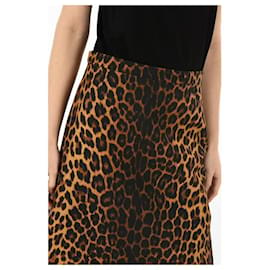 Gucci-GUCCI LEOPARD PRINT A-line SKIRT-Leopard print