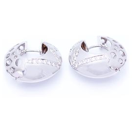 Autre Marque Pendientes en Oro con Diamantes Blanco