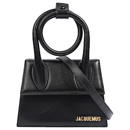 Jacquemus-Jacquemus Le Chiquito Noeud Black Leather-Black