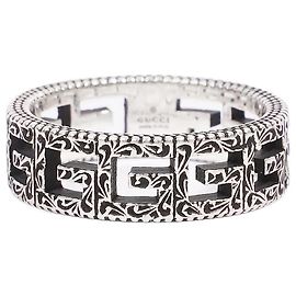 Anello Gucci G Argento / Argento sterling nero 18 Nero