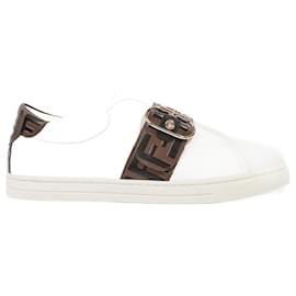 Fendi-Fendi Zucca FF Logo Sneaker White Leather EU 40 Uk 7-White