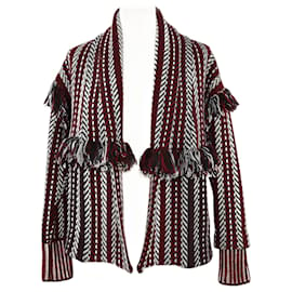 Burberry-Chaqueta estilo suéter con estampado de tweed tricolor-Otro