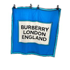 Burberry-BURBERRY Sciarpe T.  silk-Blu