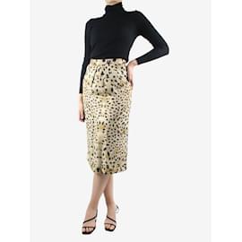 Prada-Neutral printed midi skirt - size UK 8-Other