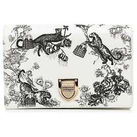 Clutch Diorama Toile de Jouy de charol blanco Dior Blanco
