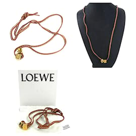 Loewe-Loewe Anagram Pendant-Brown