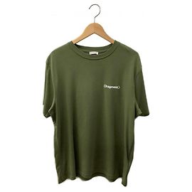 Camiseta Moncler con logo caqui de algodón Caqui