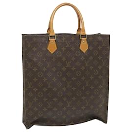 Louis Vuitton-LOUIS VUITTON Monogram Sac Plat Hand Bag M51140 LV Auth 58745-Monogram