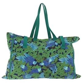 Hermès-HERMES Tote Bag Canvas Green Auth bs9331-Green