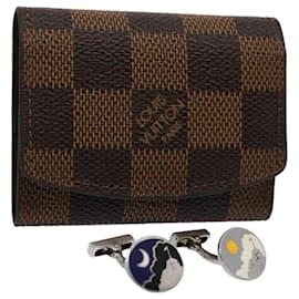 Louis Vuitton-LOUIS VUITTON Damier Ebene Cuff Case Cuffs M64600 LV Auth 58692-Other