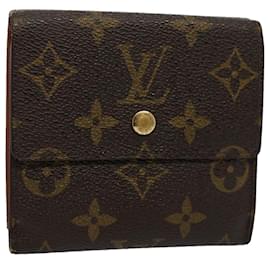 Louis Vuitton-Carteira LOUIS VUITTON Monograma Portefeuille Elise M61654 LV Auth bs9560-Monograma