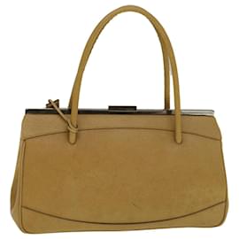 Gucci-GUCCI Hand Bag Leather Beige 92726 3444 auth 58700-Beige