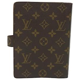 Louis Vuitton-LOUIS VUITTON Monogramm Agenda MM Tagesplaner Cover R20105 LV Auth 57560-Monogramm