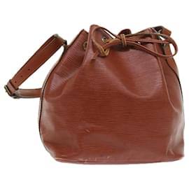 Louis Vuitton-LOUIS VUITTON Epi Petit Noe Shoulder Bag Brown M44103 LV Auth th4190-Brown
