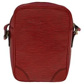 Louis Vuitton-Bolsa de ombro LOUIS VUITTON Epi Danube Vermelha M45637 LV Auth ti1258-Vermelho