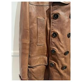 Burberry-BURBERRY  Coats T.International XL Leather-Brown