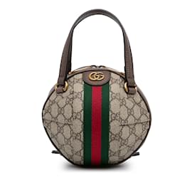 Gucci-GUCCI HandbagsLeather-Brown