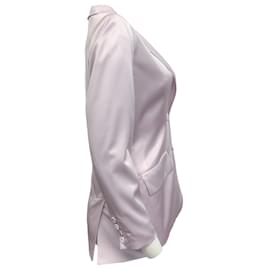 DMN-Blazer de seda lila DMN con escudo bordado-Púrpura