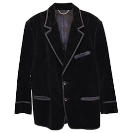 Louis Vuitton-Chaqueta estilo blazer Louis Vuitton en terciopelo de algodón negro-Negro