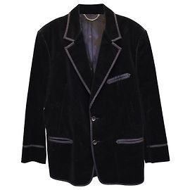 Giacca blazer Louis Vuitton in velluto di cotone nero Nero
