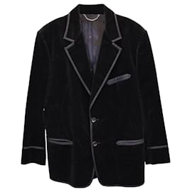 Louis Vuitton-Giacca blazer Louis Vuitton in velluto di cotone nero-Nero