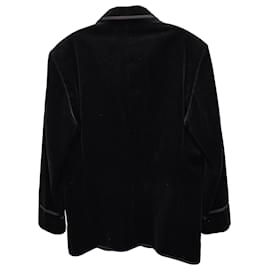 Louis Vuitton-Louis Vuitton Blazer Jacket in Black Cotton Velvet-Black