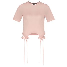 T-Shirt Bow Tails - Simone Rocha - Coton - Rose Pâle Rose