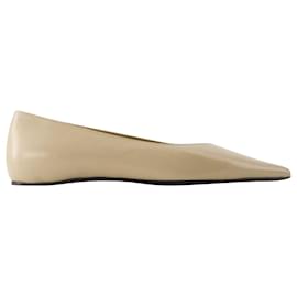 Totême-The Asymmetric Ballerinas - TOTEME - Leather - Beige-Beige