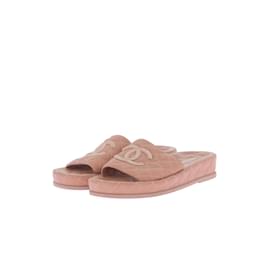 Chanel-CHANEL Mules e tamancos T.eu 38 Couro-Rosa