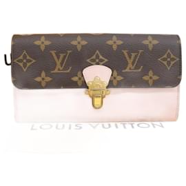 Louis Vuitton-Louis Vuitton Monogramm Kirschholz Geldbörse Canvas Lange Geldbörse M61719 In sehr gutem Zustand-Pink
