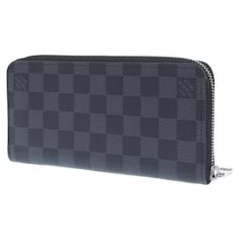 Louis Vuitton-Damier Graphite Vertical Zippy Wallet  N63095-Black