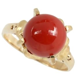 & Other Stories-18k Gold Coral Ring in Excellent Condition-Golden