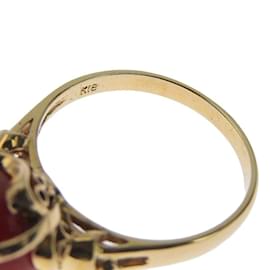 & Other Stories-18k Gold Coral Ring in Excellent Condition-Golden