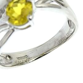 & Other Stories-18k Gold Tourmaline- und Diamantring in ausgezeichnetem Zustand-Silber