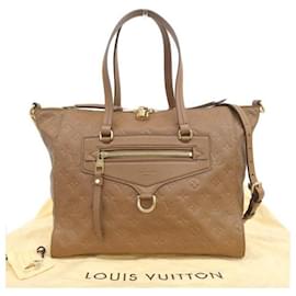 Louis Vuitton-Bolso tote de cuero Louis Vuitton Monogram Empreinte Lumineuse PM M94323 En muy buenas condiciones-Castaño