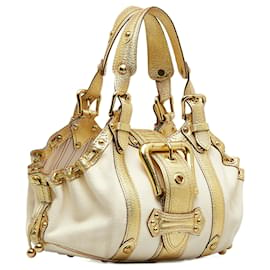 Louis Vuitton-Louis Vuitton Lona Branca Theda Treanonne GM-Branco,Dourado