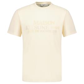 Autre Marque-T-shirt Paris - Maison Kitsuné - Crema - Cotone-Bianco