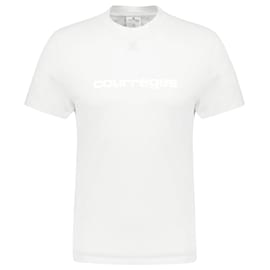 Courreges-Classic Shell  T-Shirt - Courrèges - White - Cotton-White